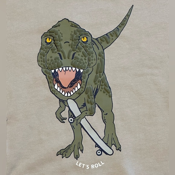 NWT Mango T-REX Cartoon Cotton Sweatshirt size 5-6 🦖 - Picture 3 of 15